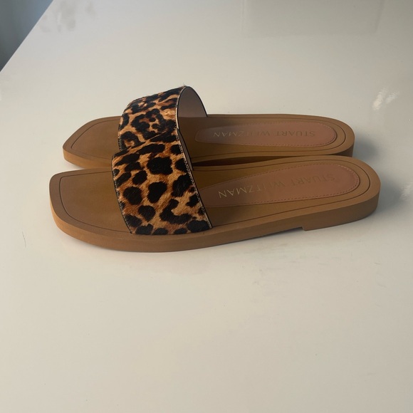 Stuart Weitzman Delilah Genuine Calf Hair Slide Sandal - Picture 4 of 9